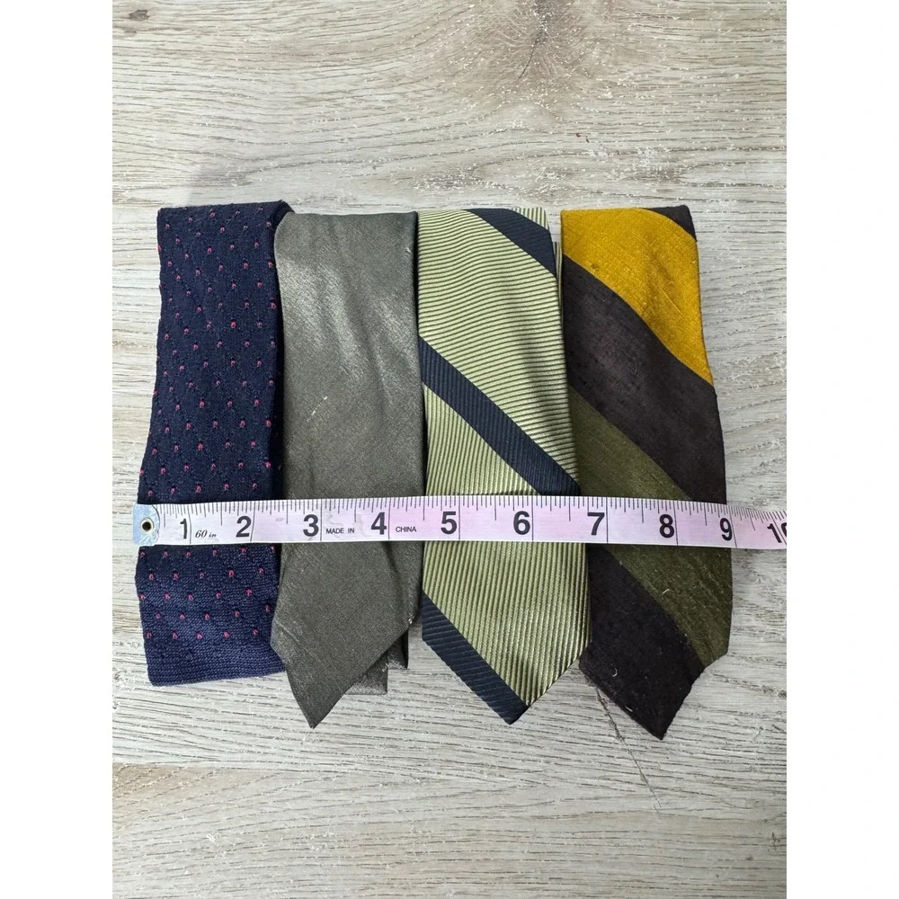 Mens Designer Tie Lot 10pc Valentino Zegna Brioni Silk & Cotton Luxury Vintage